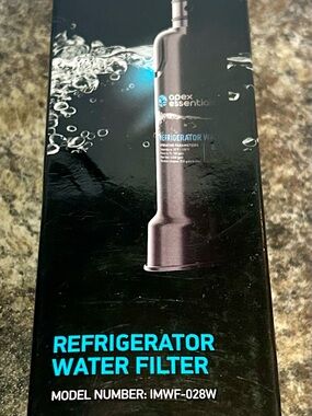Apex Refrigerator Water Filter in Black with Blue Accent